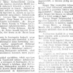 Részlet a „A dunántúli zsidóüldözések aktáiból c. cikkből (Forrás: Egyenlőség, 1919. 09. 18., 4. o.)
